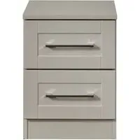 York 2 Drawer Bedside Cabinet - Kaschmir Ash