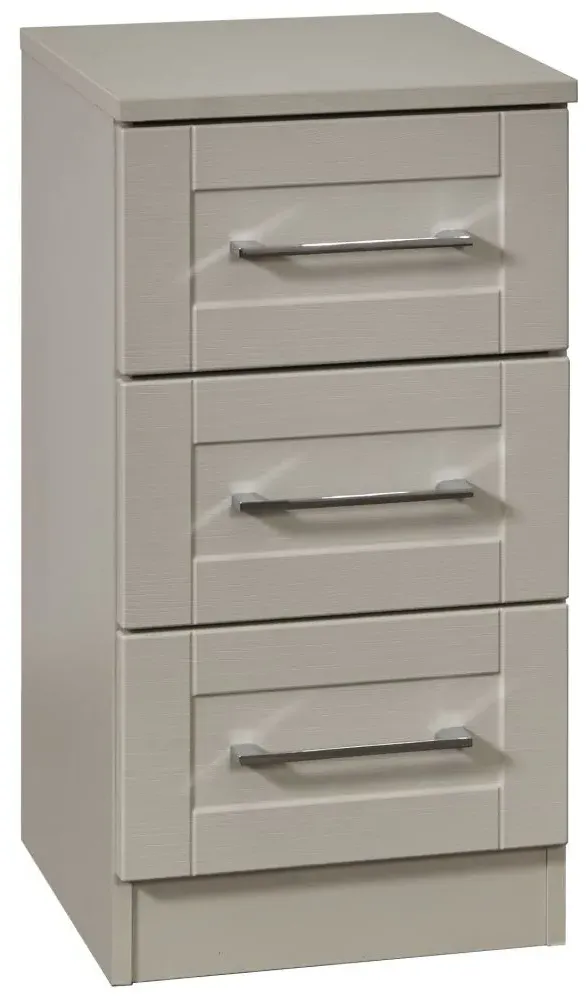 York 3 Drawer Bedside Cabinet - Kaschmir Ash