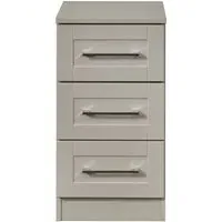 York 3 Drawer Bedside Cabinet - Kaschmir Ash