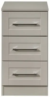York 3 Drawer Bedside Cabinet - Kaschmir Ash image