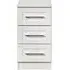 York 3 Drawer Bedside Cabinet - White Ash