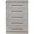 York 5 Drawer Chest - Cashmere
