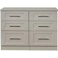 York 6 Drawer Midi Chest - Kaschmir Ash