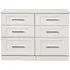 York 6 Drawer Midi Chest - White, Ash