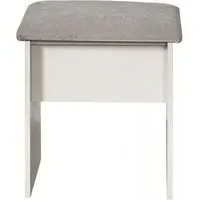 York Padded Dressing Stool - White Ash