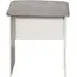 York Padded Dressing Stool - White Ash