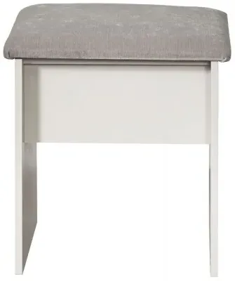 York Padded Dressing Stool - White Ash image