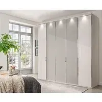 All In 5 Door Wardrobe - Polar Larch, Grey