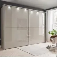 Berlin 2 Door Sliding Wardrobe - Grey Glass