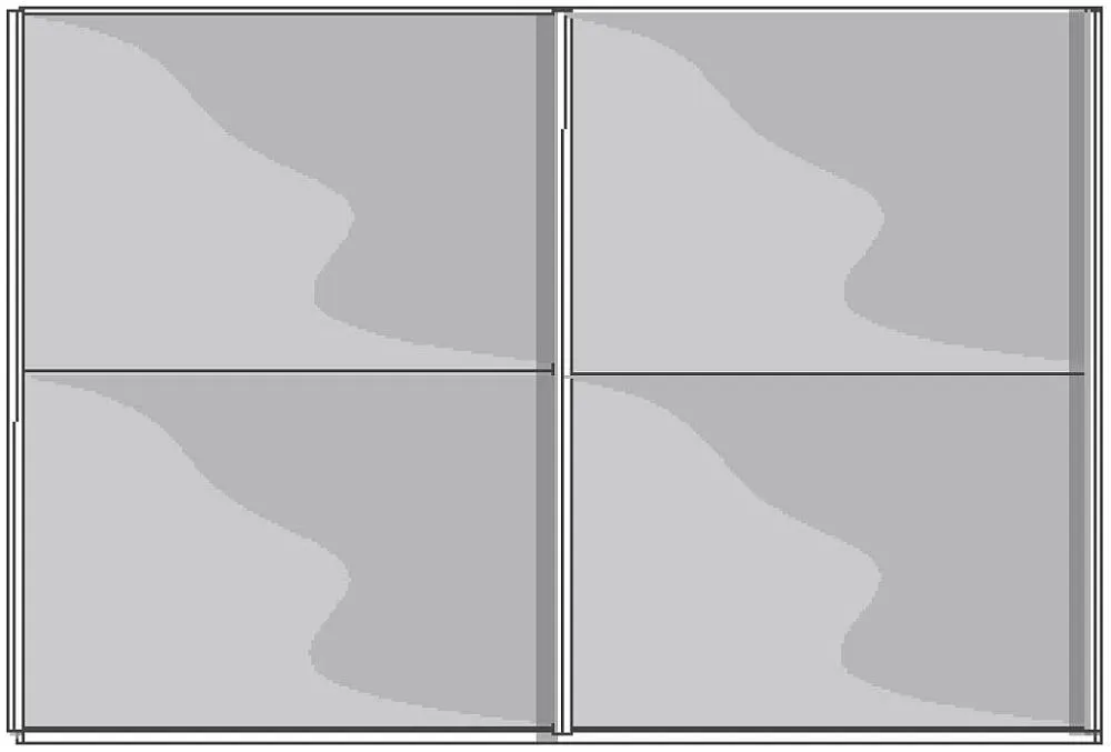 Berlin 2 Door Sliding Wardrobe - White Glass