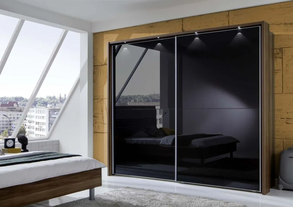 Berlin Full Glass Sliding Wardrobe