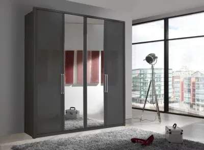 Berlin Glass and Mirror Wardrobe