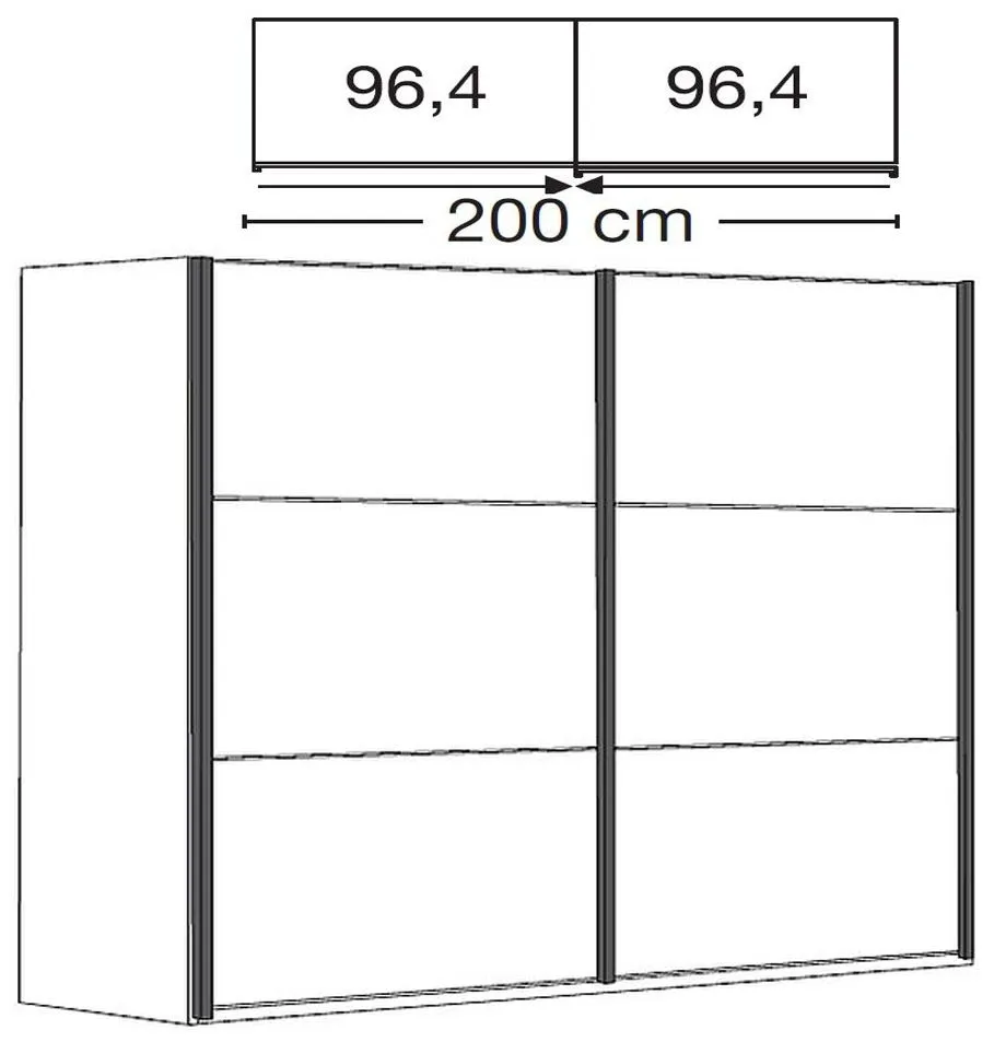 Breda 2 Door Sliding Wardrobe - White