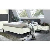 Breda Upholstered Cushion Headboard Bed - White