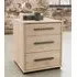 Brussels Bedside Cabinet with Sliding Feet - Holm Oak, Slate