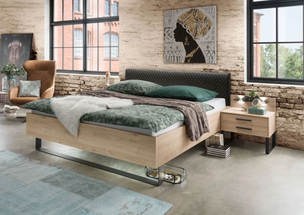 Brussels Faux Leather Upholstered Headboard Bed