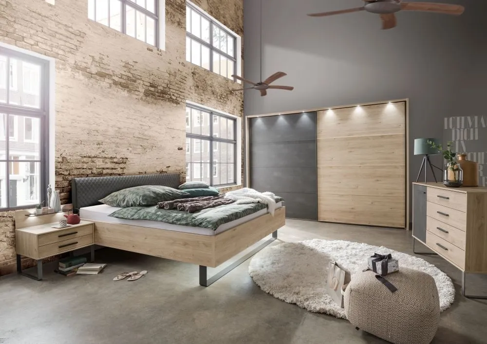 Brussels Faux Leather Upholstered Headboard Bed