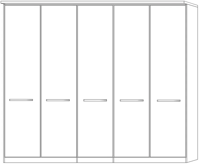 Dakar 2 5-Door Wardrobe with Silver Handles - Rustic Oak