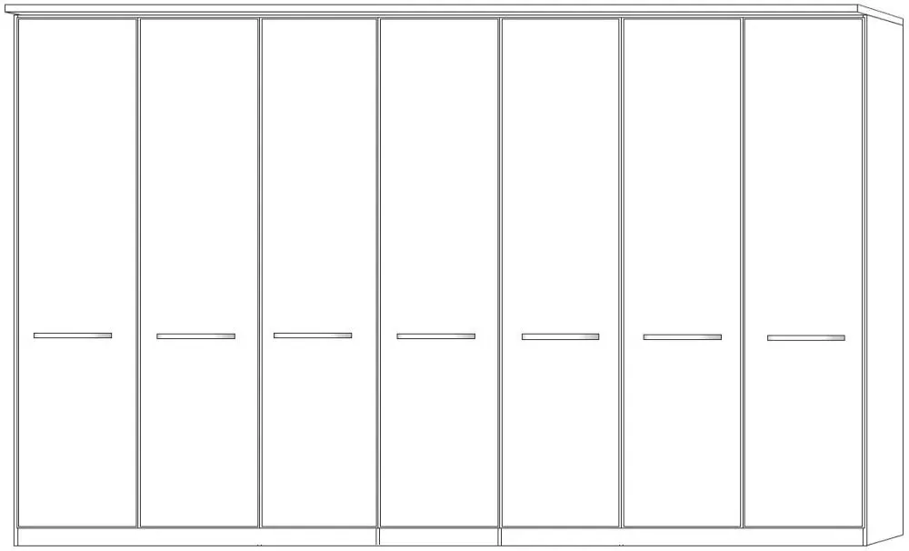 Dakar 2 6-Door Wardrobe with Silver Handles - Rustic Oak