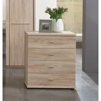 Dakar 2 Bedside Cabinet with Silver Handles
