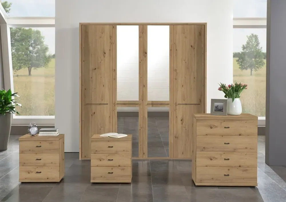 Dakar 2 Bedside Cabinet with Slate Handles