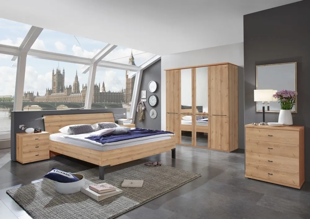 Dakar 2 Bedside Cabinet with Slate Handles