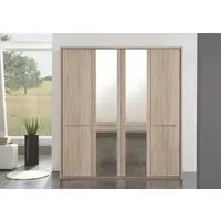 Dakar 2 Wardrobe with Passepartout and Silver Handles