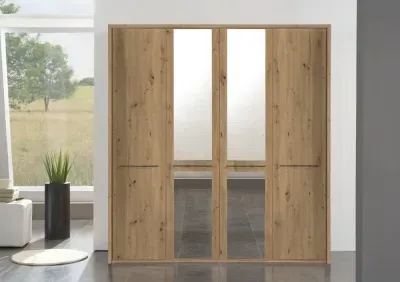 Dakar 2 Wardrobe with Passepartout and Slate Handles