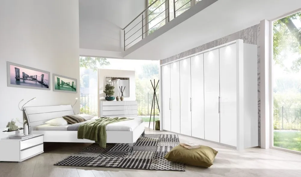 Loft Bi-Fold Panorama Glass Door Wardrobe
