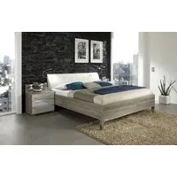 Loft Futon Bed with Faux Leather Cushion Headboard