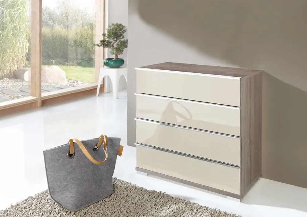 Loft Glass Front Bedside Cabinet