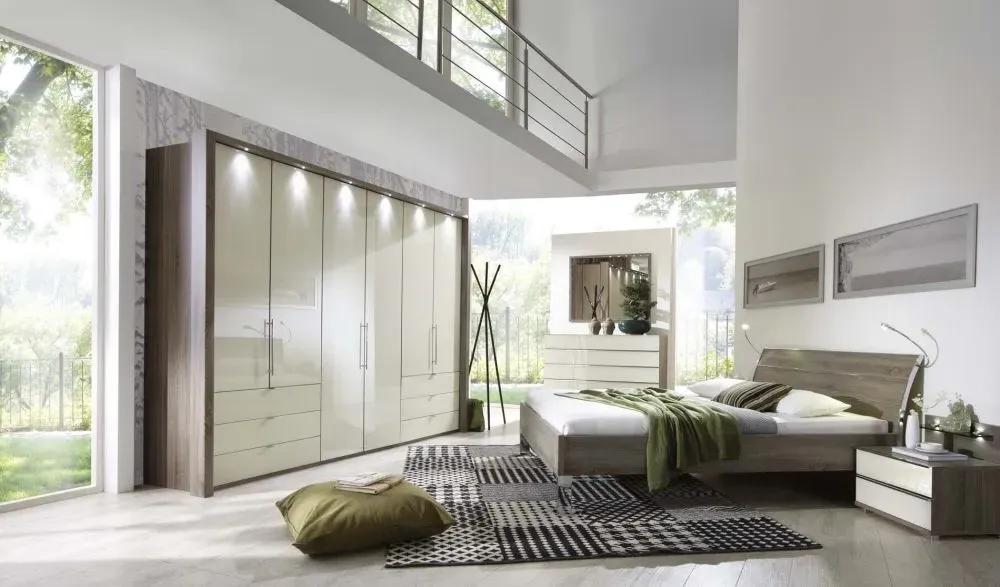 Loft Glass Front Bedside Cabinet