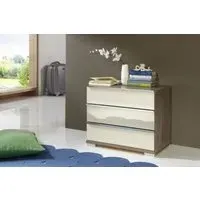 Loft Glass Front Bedside Cabinet