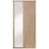 Luxor 3+4 2 Door Mirror Wardrobe - Rustic Oak