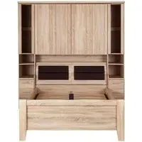 Luxor 3+4 215cm Overbed Unit with 140cm Bed - Rustic Oak