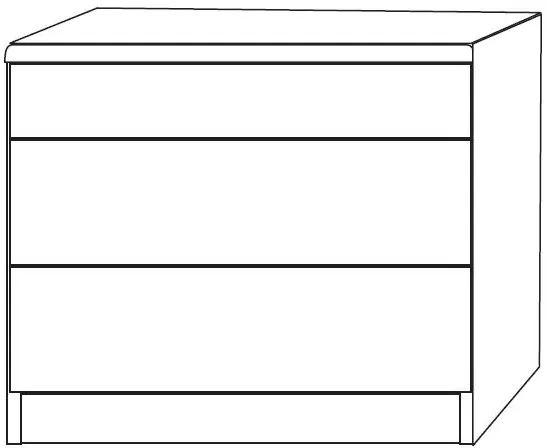 Luxor 3+4 3 Drawer Bedside Cabinet - Rustic Oak