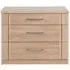 Luxor 3+4 3 Drawer Bedside Cabinet - Rustic Oak