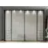 Nizza 2 Door Sliding Wardrobe with 8 Drawers - Champagne, Glass