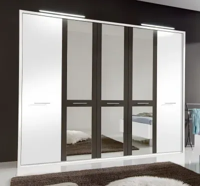 Portland Wardrobe with Crystal Mirror Front