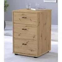 Rialto 3 Drawer Bedside Cabinet - Bianco Oak