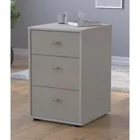 Rialto 3 Drawer Bedside Cabinet - Pebble Grey