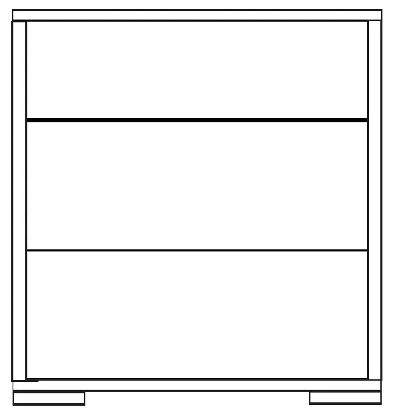 Rialto 3 Drawer Bedside Cabinet - White