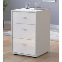 Rialto 3 Drawer Bedside Cabinet - White