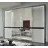 Rialto 4 Door Sliding Wardrobe with Mirror - White, Glass