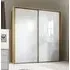 Sydney 2 Door Sliding Wardrobe - White Glass, Oak