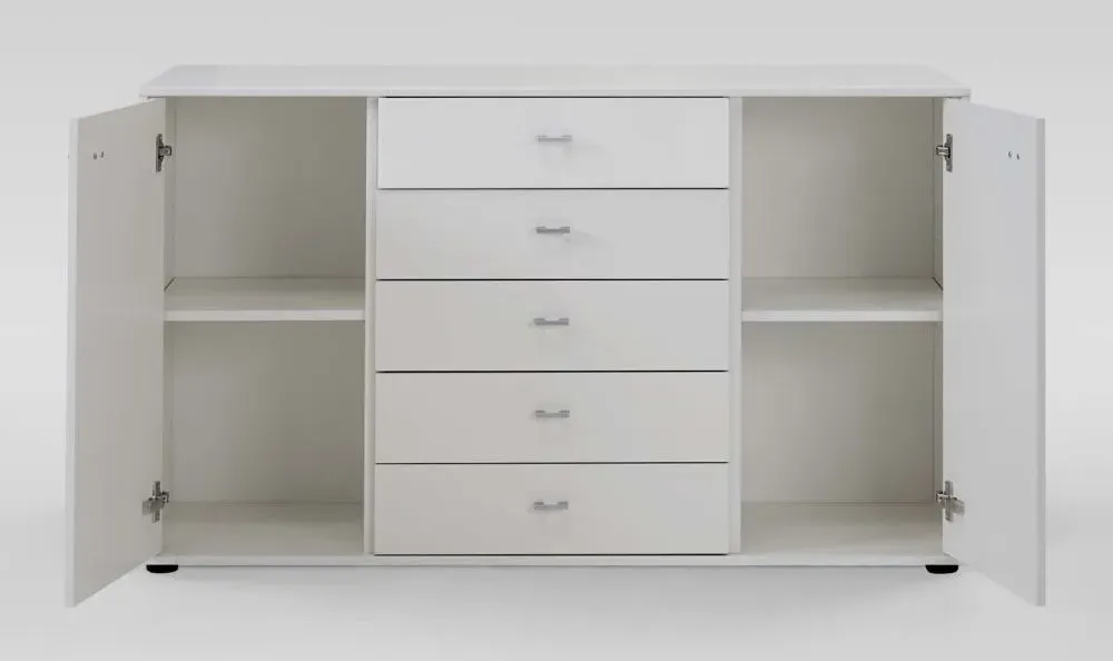 Tokio 2 Door 5 Drawer Combination Dresser - Alpine White