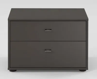 Tokio 2 Drawer Bedside Cabinet - Havana