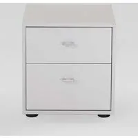 Tokio 2 Drawer Bedside Cabinet - White
