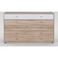Tokio 5 Drawer Chest - Rustic Oak