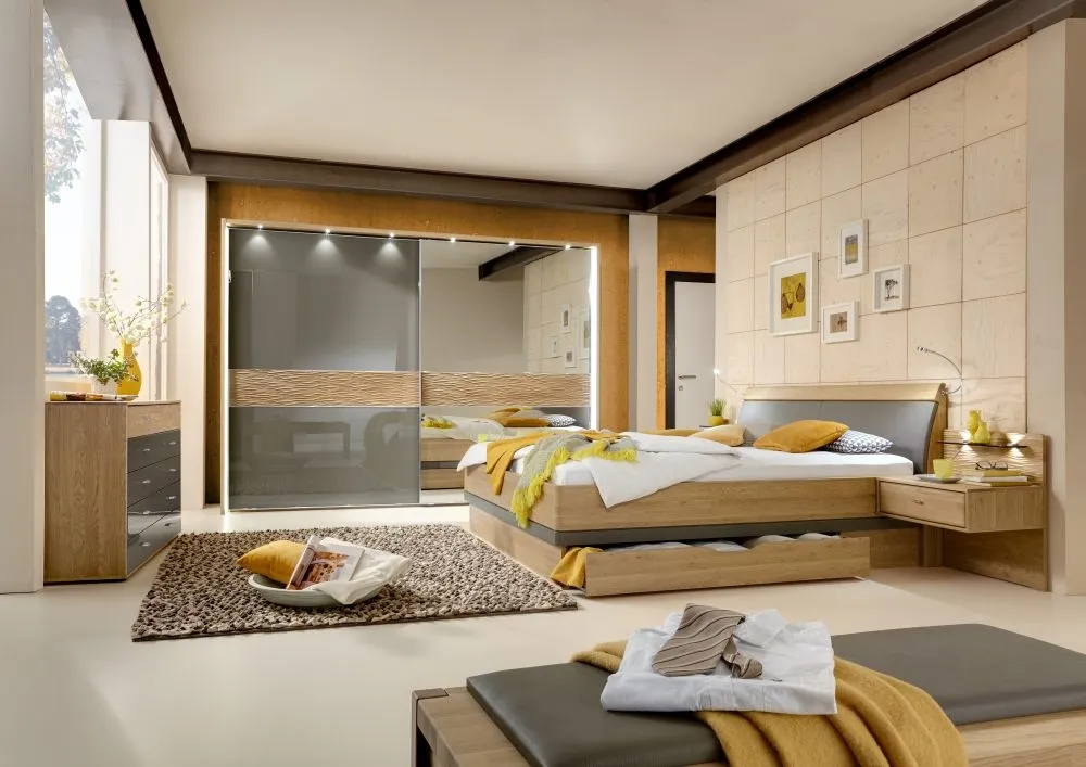 Wega Bed with Cushion Headboard - Faux Leather